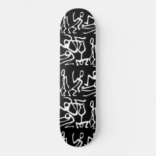 Tricks Stunts Stickmen Black White Skateboard