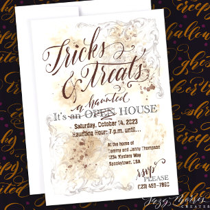 Tricks & Treats Customisable Haunted House Party Invitation