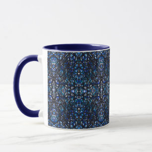 Trickster Blue Black Abstract India Ink Art Mug