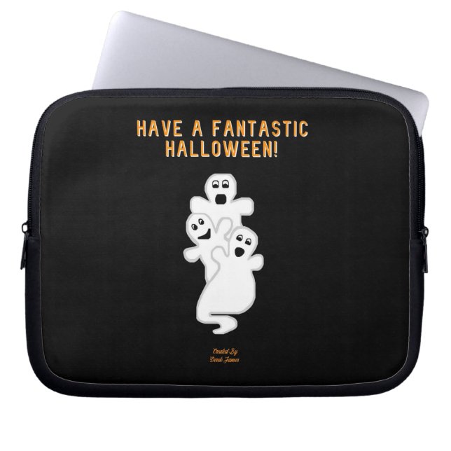 Trickster Ghosts Neoprene Laptop Sleeve (Front)