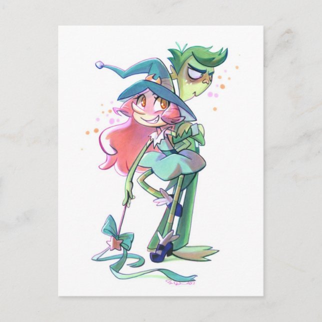 Tricky and Gorf Postcard (Front)