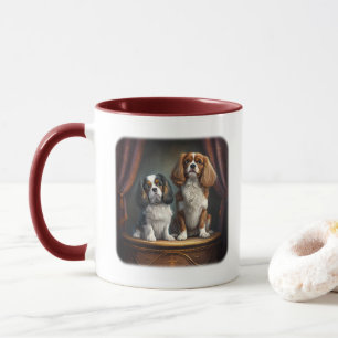 Tricolor and Blenheim Cavalier King Charles  Mug