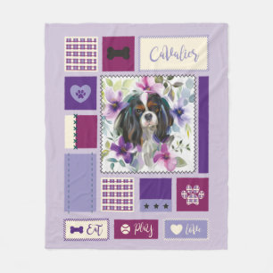 Tricolor Cavalier blanket purple Medium