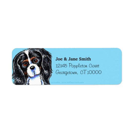 Tricolor Cavalier CKCS Carribean Return Address Label