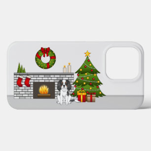 Tricolor Cavalier Dog In A Festive Christmas Room iPhone 13 Pro Case