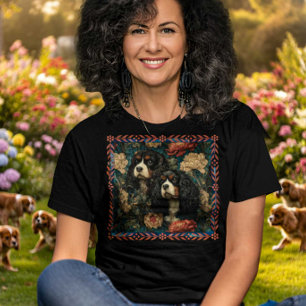 Tricolor Cavalier King Charles Spaniels CKCS Dogs T-Shirt