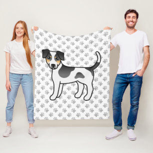 Tricolor Danish-Swedish Farmdog Cute Cartoon Dog Fleece Blanket