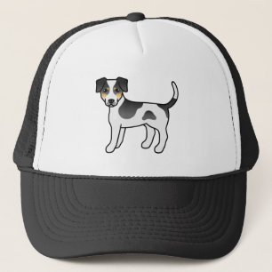 Tricolor Danish-Swedish Farmdog Cute Cartoon Dog Trucker Hat