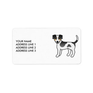Tricolor Danish-Swedish Farmdog & Text Label
