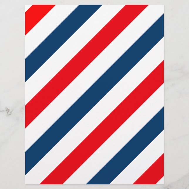 Tricolor Diagonal Stripes(blue, white, and red) (Front)