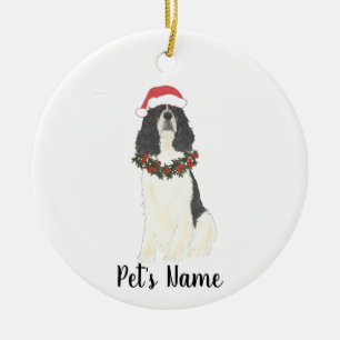 Tricolor English Springer Spaniel Christmas Ceramic Tree Decoration