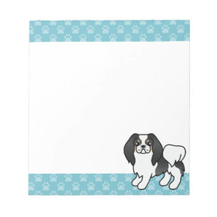 Tricolor Japanese Chin Cartoon Dog Notepad