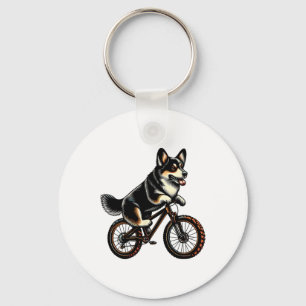 Tricolor Pembroke Welsh Corgi Dog Lover Mountain B Key Ring