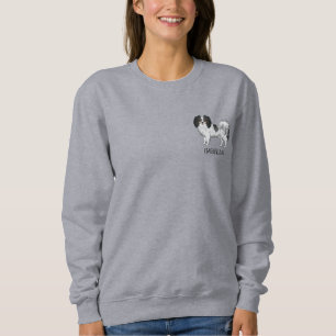 Tricolor Phalène With Dog's Name Or Other Text Sweatshirt