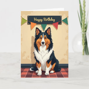 Tricolor Pup Celebration Card