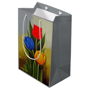 Tricolor roses Եռագույն վարդեր Gift Bag
