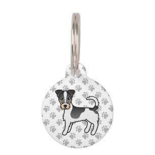 Tricolor Rough Coat Jack Russell Terrier Dog Pet Tag