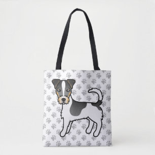 Tricolor Rough Coat Jack Russell Terrier Dog Tote Bag