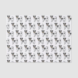 Tricolor Rough Coat Jack Russell Terrier Dogs Tissue Paper