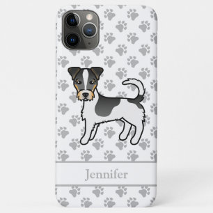 Tricolor Rough Coat Jack Russell Terrier & Name iPhone 11 Pro Max Case