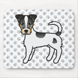 Tricolor Rough Coat Parson Russell Terrier Dog Mouse Mat