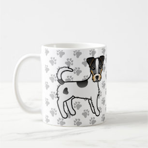 Tricolor Rough Coat Parson Russell Terrier Dogs Coffee Mug