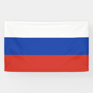 Tricolor Russia flag Banner
