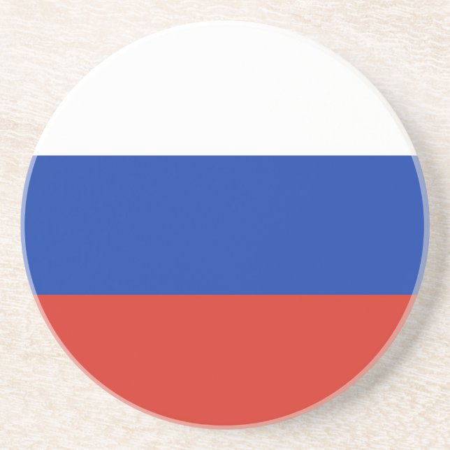 Tricolor Russia flag Coaster (Front)