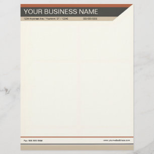 Tricolor Slant Custom Letterhead