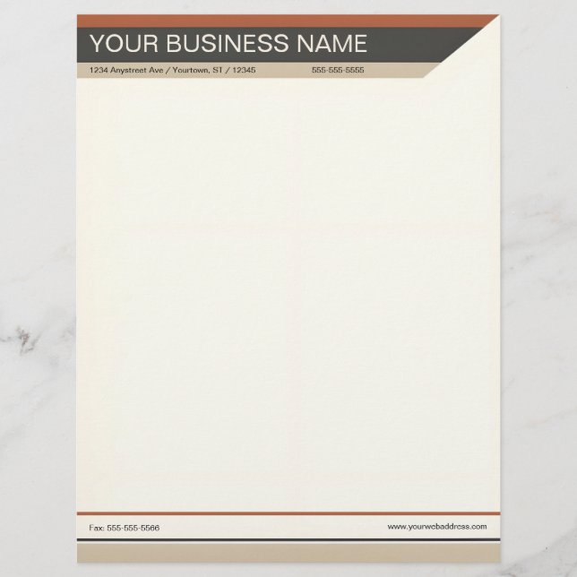 Tricolor Slant Custom Letterhead (Front)