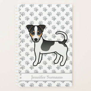Tricolor Smooth Coat Jack Russell Terrier & Name Planner