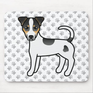 Tricolor Smooth Coat Parson Russell Terrier Dog Mouse Mat