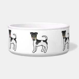 Tricolor Smooth Fox Terrier Cute Cartoon Dog