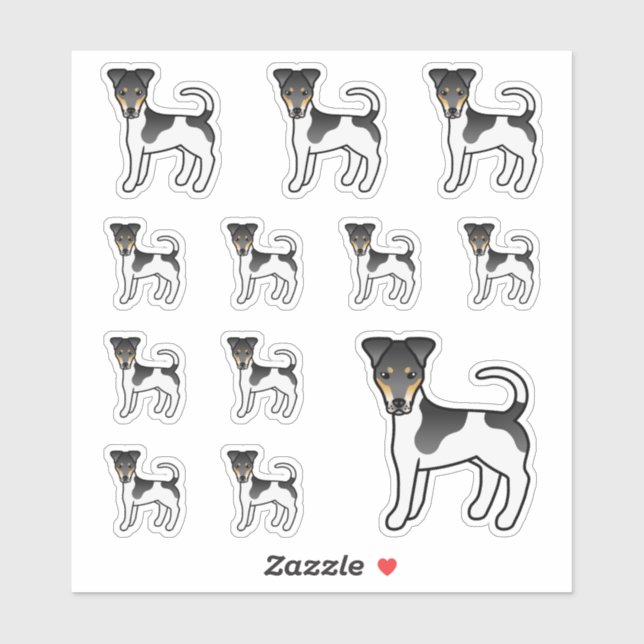 Tricolor Smooth Fox Terrier Cute Cartoon Dogs (Sheet)