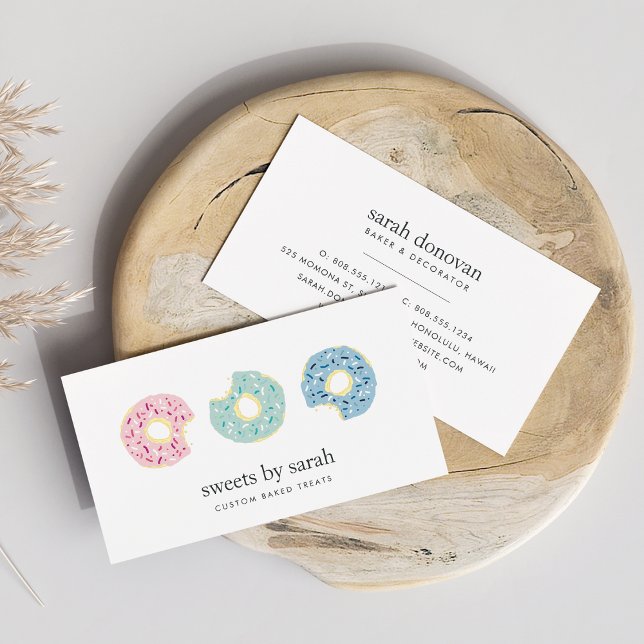 Tricolor Sprinkle Doughnut Business Card (Creator Uploaded)