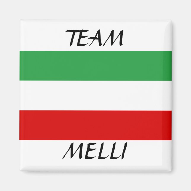 Tricolor "TEAM MELLI" Magnet (Front)