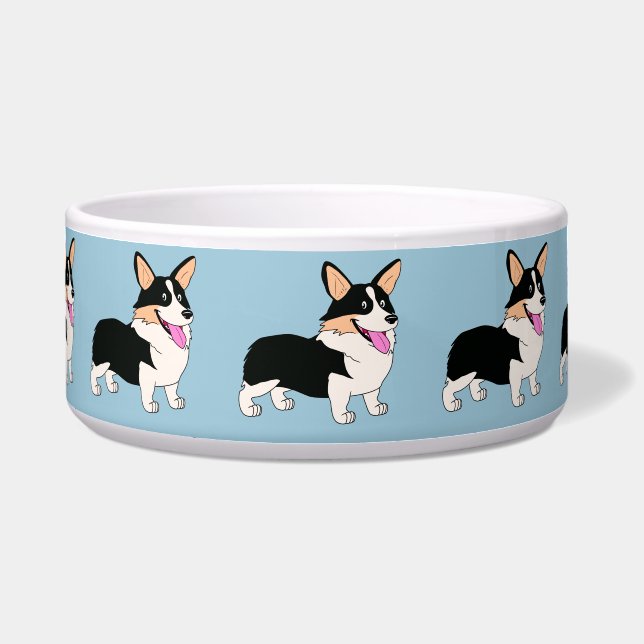 Tricolor Welsh Corgi Cartoon (Front)