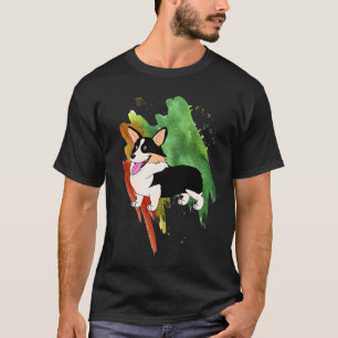 Tricolor Welsh Corgi with a Splash T-Shirt