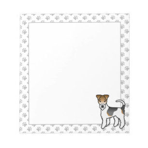Tricolor Wire Fox Terrier Cute Cartoon Dog Notepad
