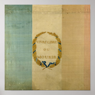 Tricolore with the motto 'Live Free or Die' Poster