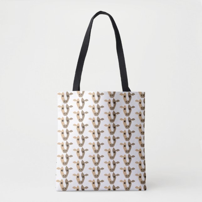 Tricolored Cows on Tote Bag (Front)