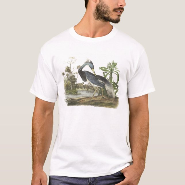 Tricolored Heron by Audubon T-Shirt (Front)