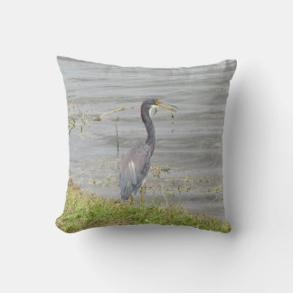 Tricolored Heron Wildlife Photography Cushion
