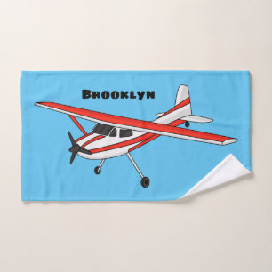 Tricycle gear aircraft cartoon  bath towel set