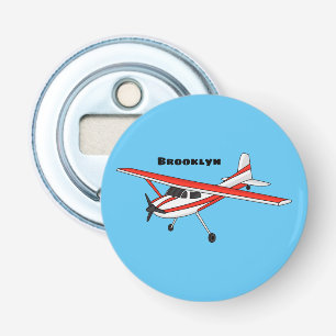 Tricycle gear aircraft cartoon bottle opener