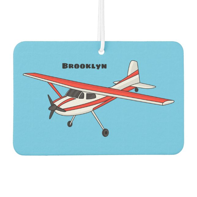 Tricycle gear aircraft cartoon car air freshener (Front)