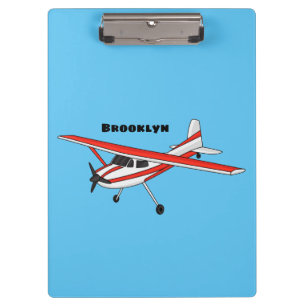Tricycle gear aircraft cartoon clipboard