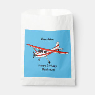 Tricycle gear aircraft cartoon favour bags
