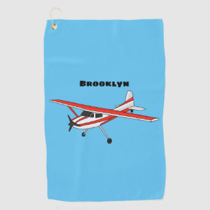 Tricycle gear aircraft cartoon golf towel