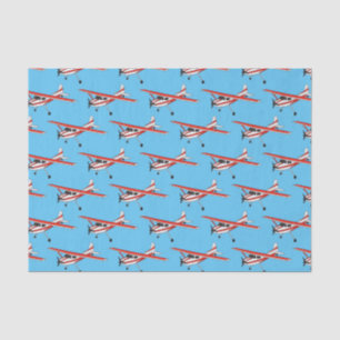 Tricycle gear aircraft cartoon tissue paper